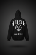 HUSH Black Hoodie Back - Studio Style