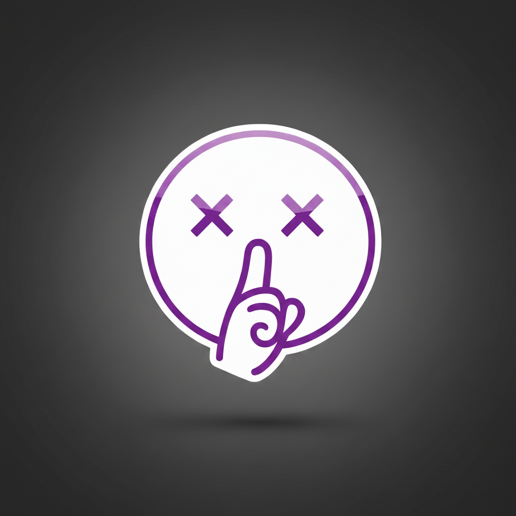 HUSH Logo Sticker - Purple